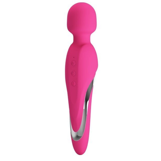 Розовый вибромассажер Michael с функцией нагрева
