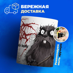 Кружка ТМ Ларец, bobr kurwa, хамелеон-черная матовая 330мл, 1шт