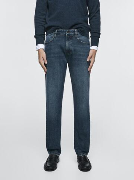 Massimo Dutti Джинсы зауженного кроя, темно-синий