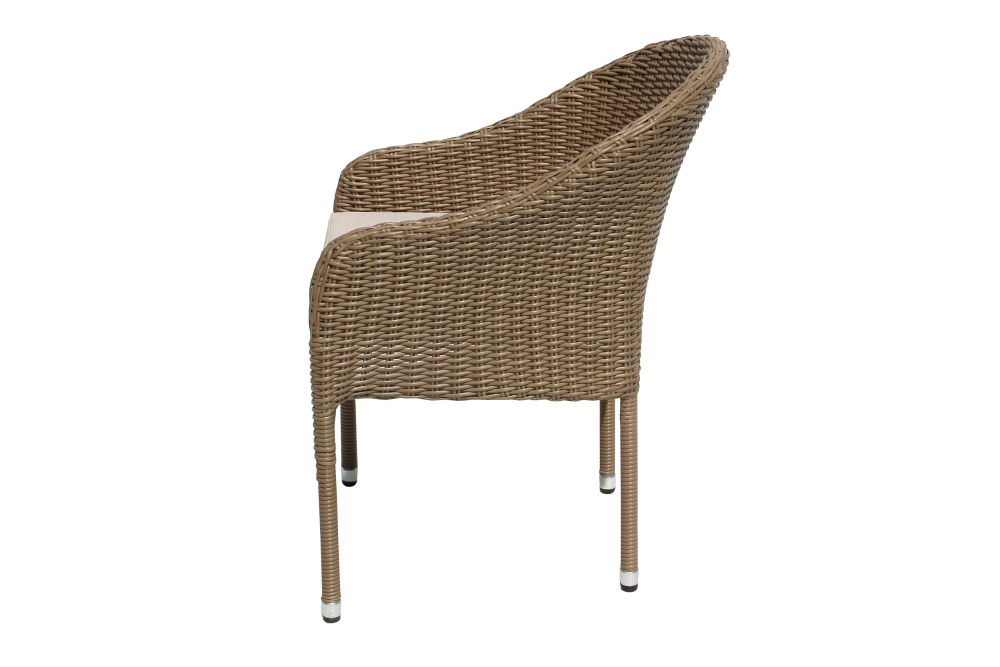 Стул Garden Story Софи (каркас серый, ротанг серо-бежевый, подуш.св.серая)