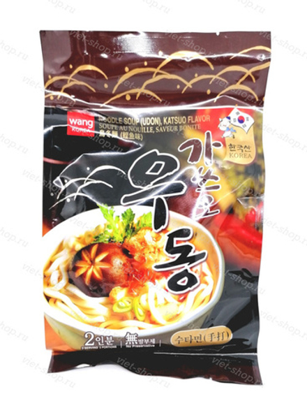 Удон (лапша) со вкусом тунца Katsuo flavor udon, 420 гр.