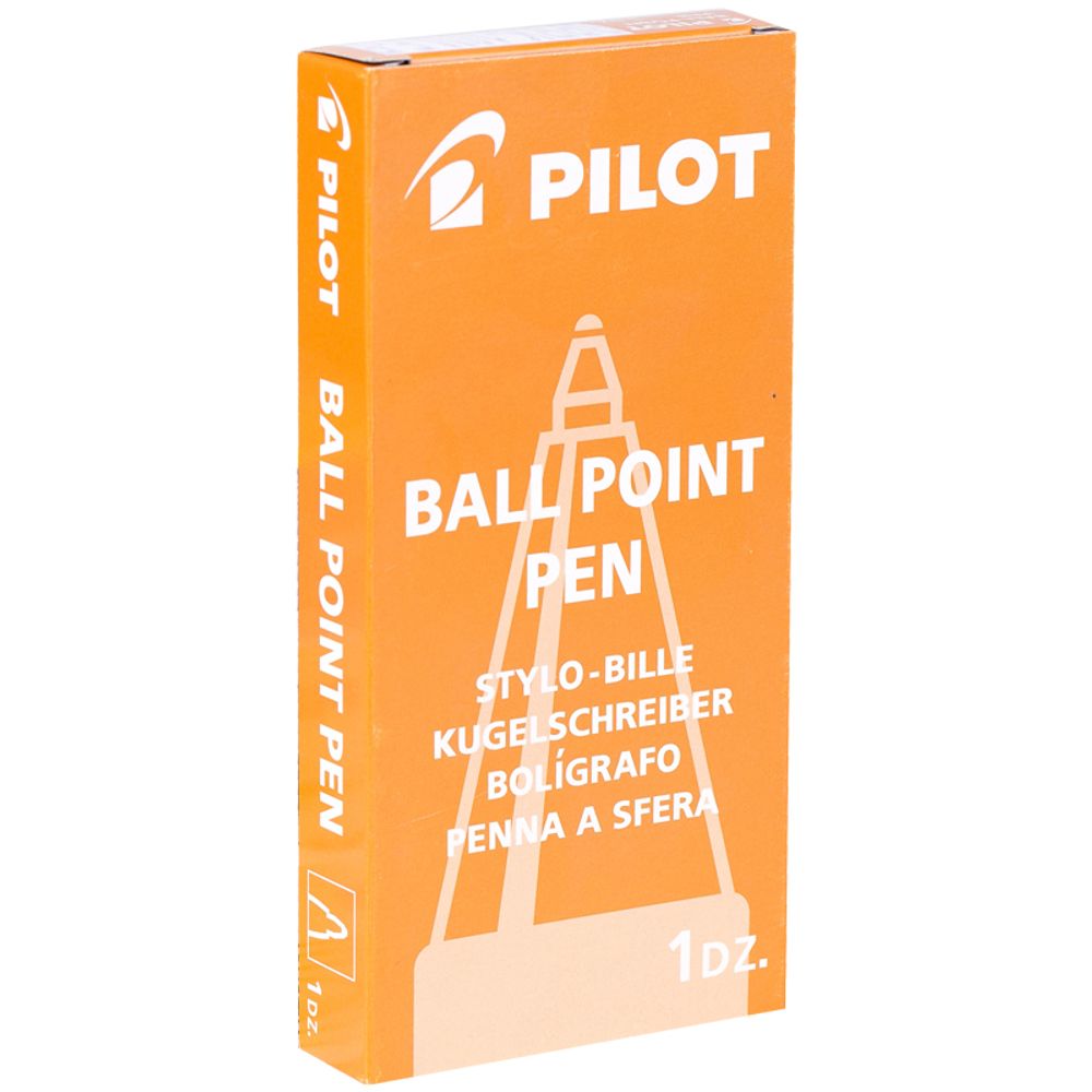 Ручка шариковая автоматическая Pilot синяя, 0,7мм, черный прорезиненный корпус