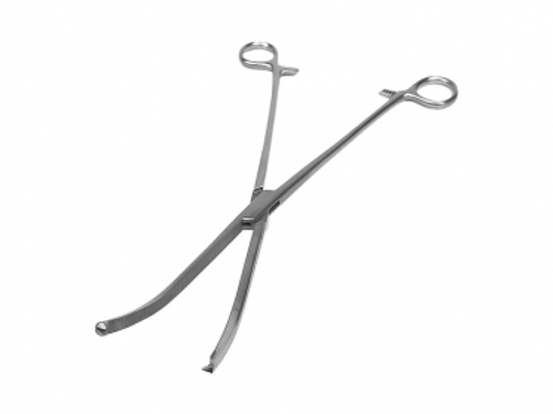 Зажим кровоостанавливающий 1x2 зубчатый №1 МИЗ-В З-208 изогнутый, 150 мм