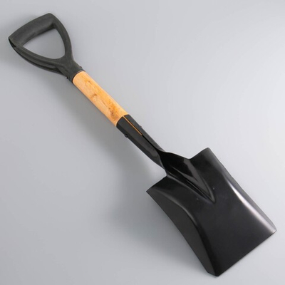 Лопата туристическая Мастер К совковая, 67 см, черная, дерево