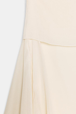 ZARA СТРУЯЩАЯСЯ ЮБКА АСИММЕТРИЧНОГО КРОЯ, ЭКРЮ