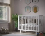 Кроватка для новорождённых Incanto PAPI NEW с автоспинкой на ножках (в т.ч. приставная) цвет белый