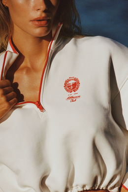 Укороченная толстовка с принтом ATHLEISURE Белый