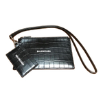 Balenciaga Artificial Leather Clutch Regular Unisex Black