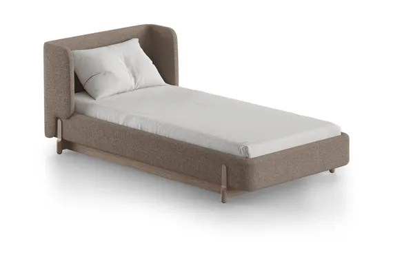 Кровать Basic спальное место 90*200 см (бежевый, букле)