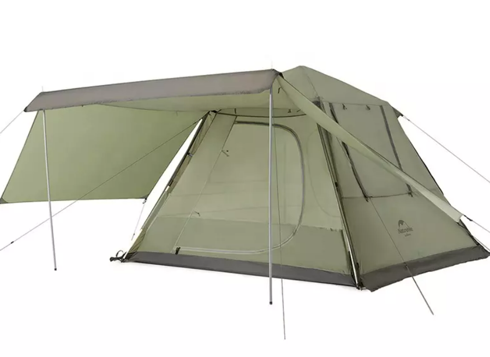 Палатка Naturehike Ango 3-местная, быстросборная, снежная юбка, зеленая, артикул NH21ZP010-AGRSKR
