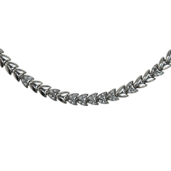 "Вьюнок" колье в серебряном покрытии из коллекции "Леди" от Jenavi с замком пряжка