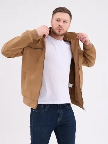 Бомбер замшевый