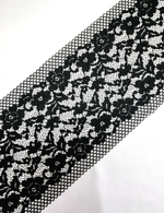 Кружево малоэластичное чёрное К034