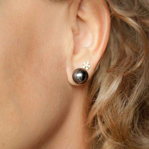 Серьги Possebon Graphite Pearl A0656.3 BW