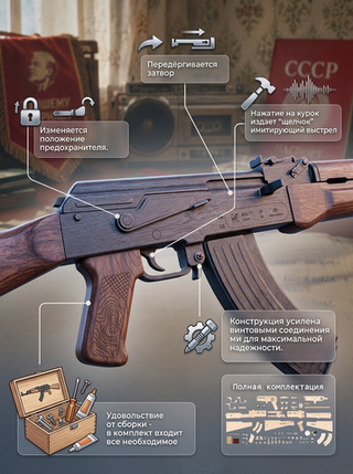 Деревянный конструктор Автомат Калашникова АК-47 (TARG)