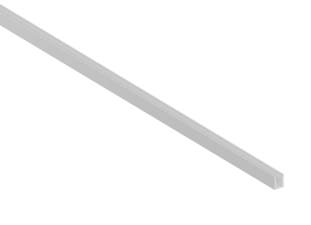 Накладной алюминиевый профиль,   10х13х2000. Цвет: Белый матовый,  RAL9003, Серия:DN8ALE