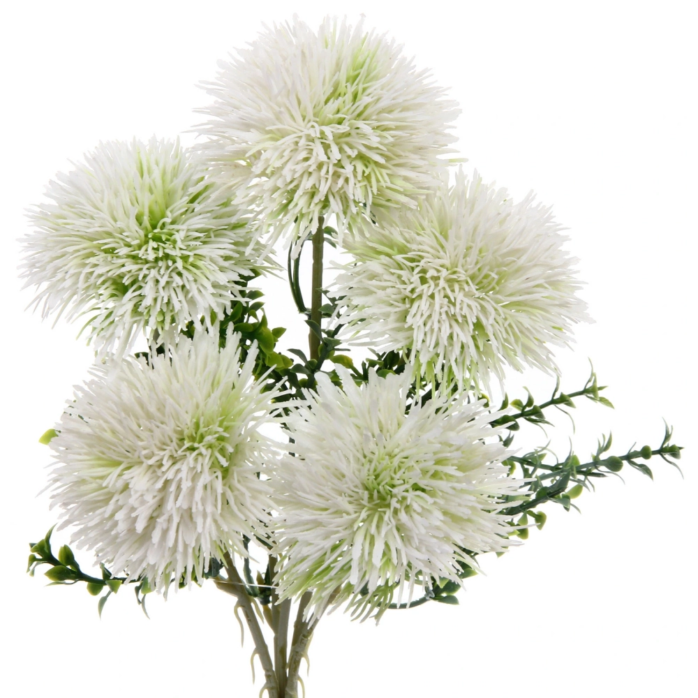 Искусственные цветы «Волшебство лета» 32см Одуванчики 5 цветков белые