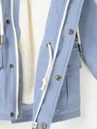 Парка демисезонная на меху "Светлый джинс"