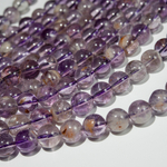 Ауралит натуральный (кварц с включениями), бусины в форме шара, 8,8мм