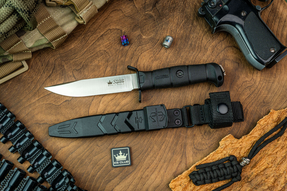 Тактический нож Combat VG-10 (Cryo) Convex Satin Black