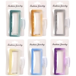 Заколка-краб для волос «Мон Ляруш», рыбка, микс 6 цветов, 9,5см (Блистер)