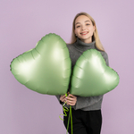 Сердце 22" Оливковый сатин Gr