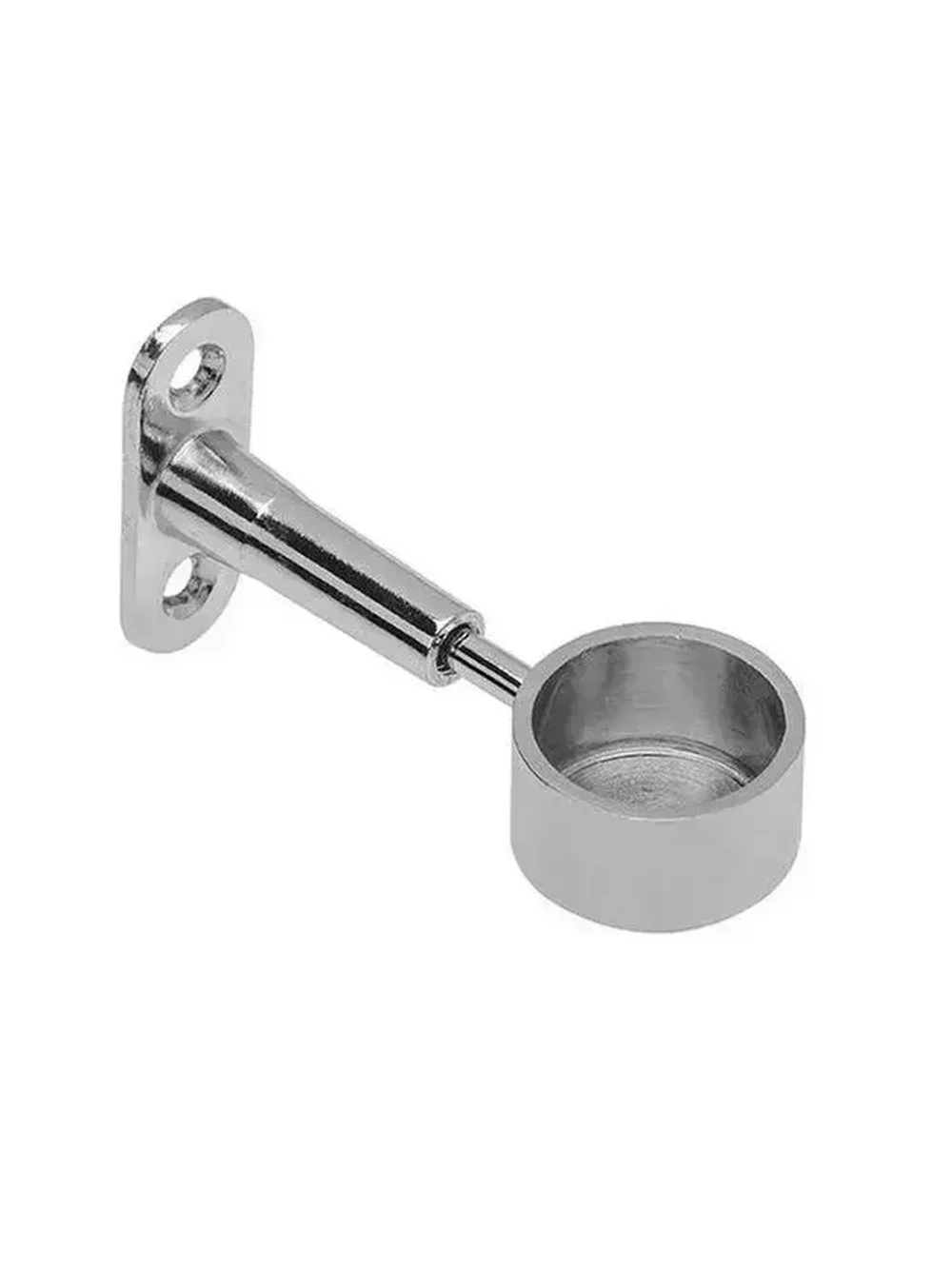 Держатель трубы d25 мм регулируемый торцевой (хром) - 1 шт