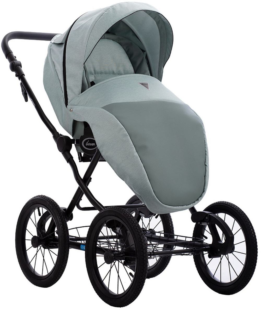 Детская коляска AroTeam Moreno SL 2 в 1 01 шалфей+шалфей кожа