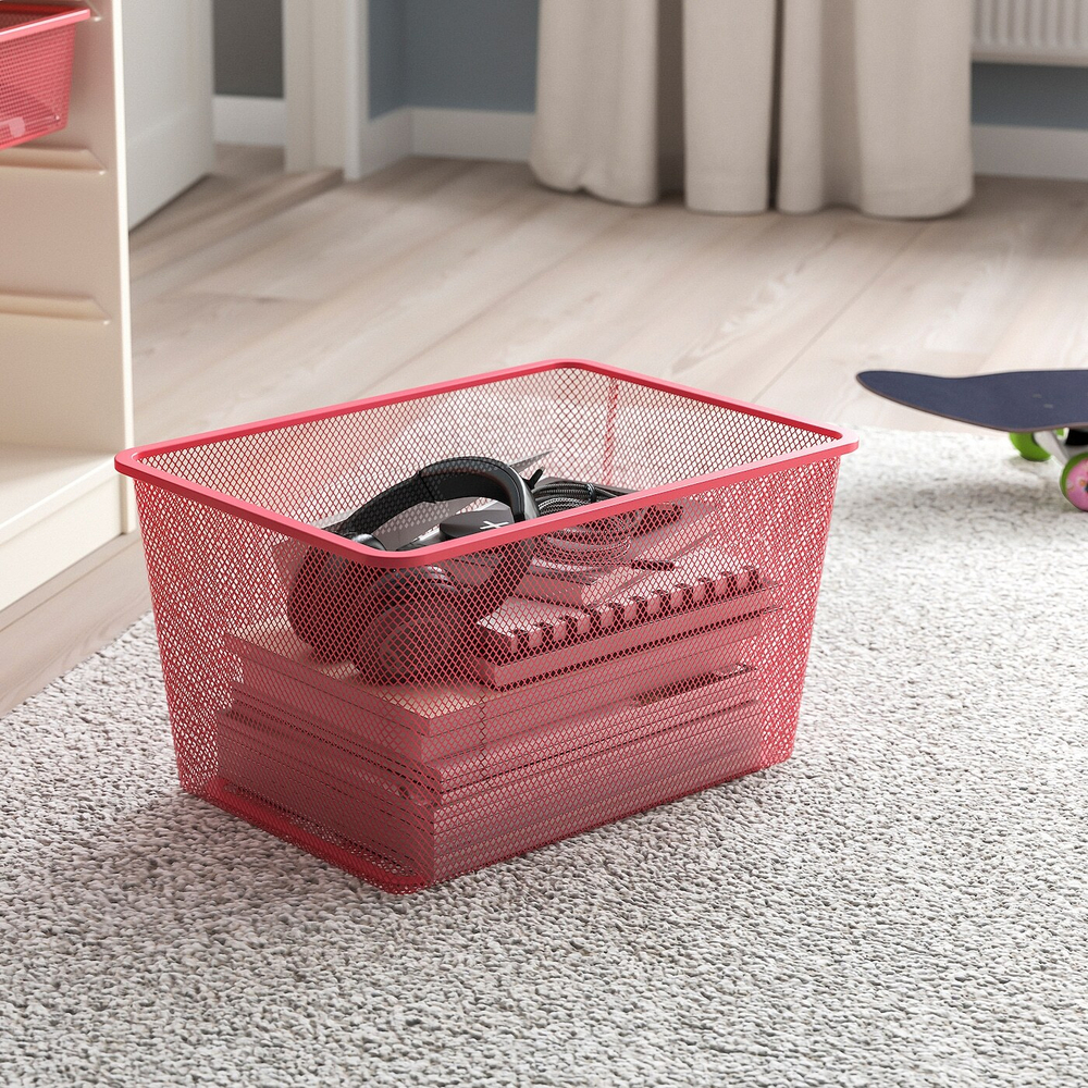 IKEA TROFAST  (ИКЕА ТРОФАСТ)  -  Контейнер из проволоки, светло-красный, 42x30x23 см