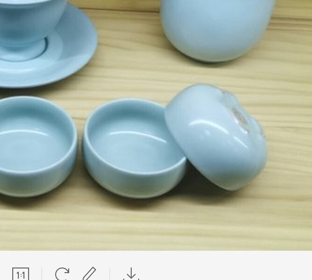 266056 Пиала ЖУЯО "Голубая" 70мл, фарфор