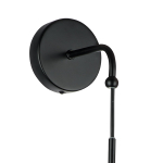 690517 Бра RAMO 1х40W E27 ЧЕРНЫЙ МАТОВЫЙ/ПРОЗРАЧНЫЙ