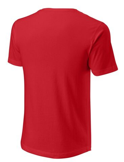 Мужская теннисная футболка Wilson Script Eco Cotton Tee Slimfit M - wilson red