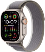 Apple Watch Ultra 2, 49 мм, корпус из титана, ремешок Trail цвета «зелёный/серый»