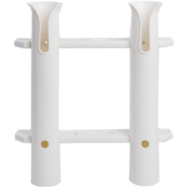 Держатель спиннинга Двойной Белый Пластмассовый C12706-S