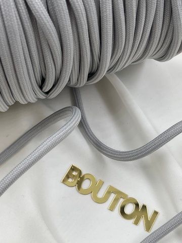 Шнур круглый серый метражом 5 мм