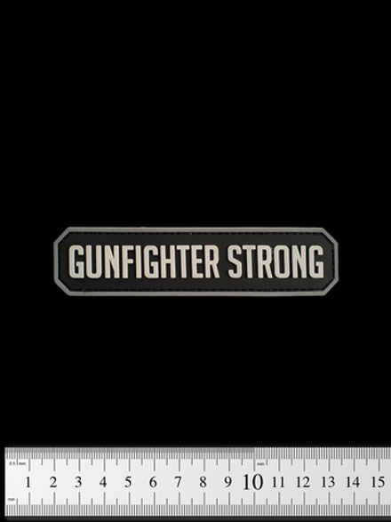 Шеврон Gunfighter Strong лента PVC. Чёрный