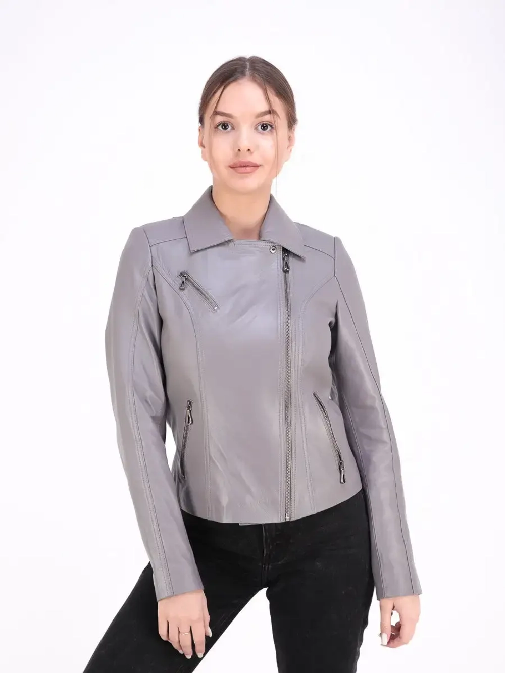 Косуха кожаная куртка женская Турция