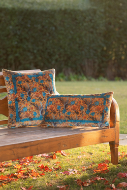 Подушка декоративная 30х60 Frati Home The Tiger Jungle желтый с бирюзовым