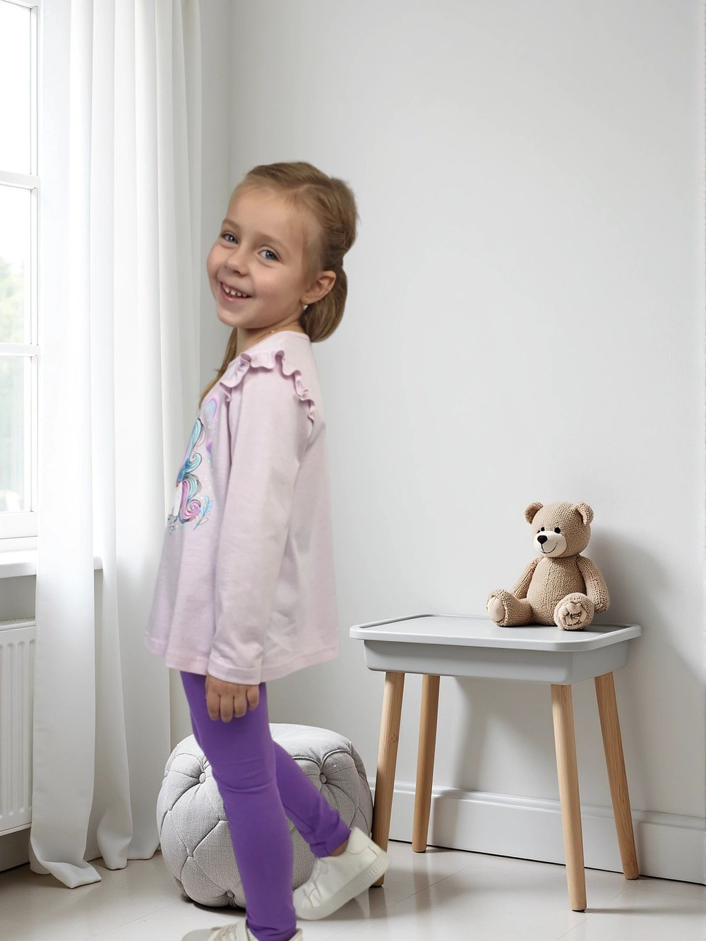 022-03-4 Комплект для девочки (джемпер+ лосины)