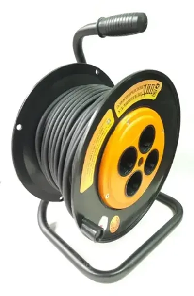 Удлинитель 50м на катушке 4 розетки ПВС 2*1,5