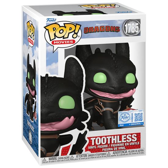 Фигурка Funko POP! Movies Dragons Toothless w/Tongue (Exc) (1785) 85248 / Фигурка Фанко ПОП! по мотивам мультфильма "Как приручить дракона", Беззубик