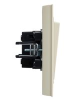 BRITE Выключатель 1-клавишный 10А в сборе ВСР10-1-0-БрКр бежевый IEK