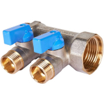 Коллектор отсекающий 1х1/2 2 выхода синий STOUT SMB-6211-011202
