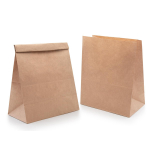 Крафт - пакет "на вынос" 320*200*340мм, 70г прямоугольное дно, 500шт/кор
