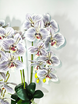 Искусственные Орхидеи Тропик 3 ветки латекс в кашпо