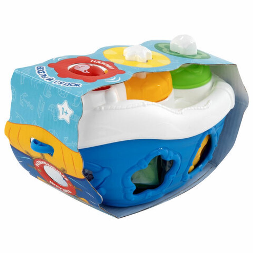 Игра-сортер дидактическая "Кораблик", пластиковая, 4 формочки, 6 вставок, НОРДПЛАСТ, 1300