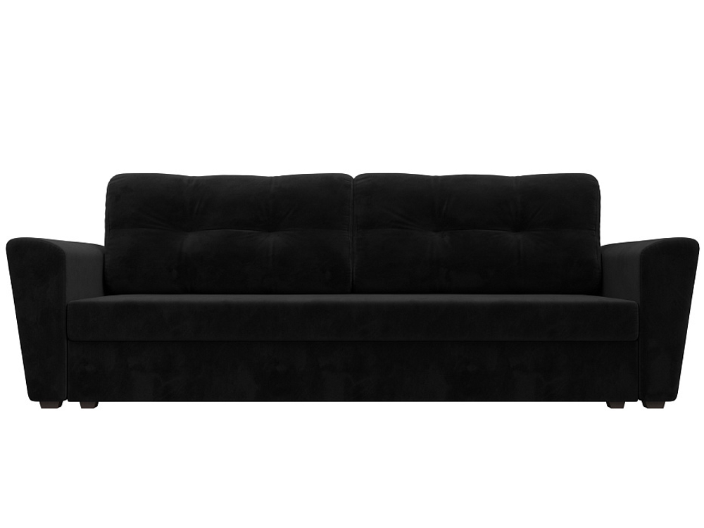 Диван прямой Амстердам Лайт, Черный, Велюр, 112433