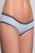 Женские трусики-слипы в мелкий цветочек (Размер: L) (Цвет: белый)