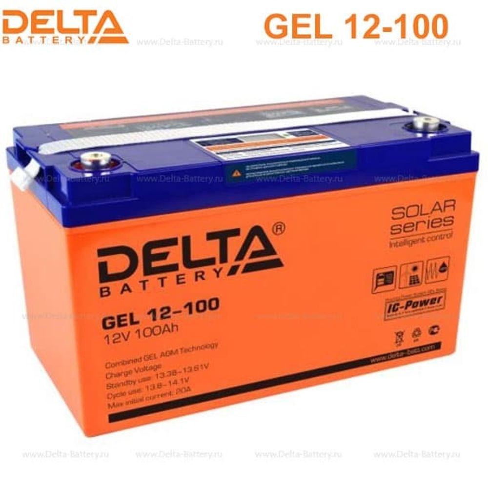 Аккумуляторная батарея Delta GEL 12-100 (12V / 100Ah)