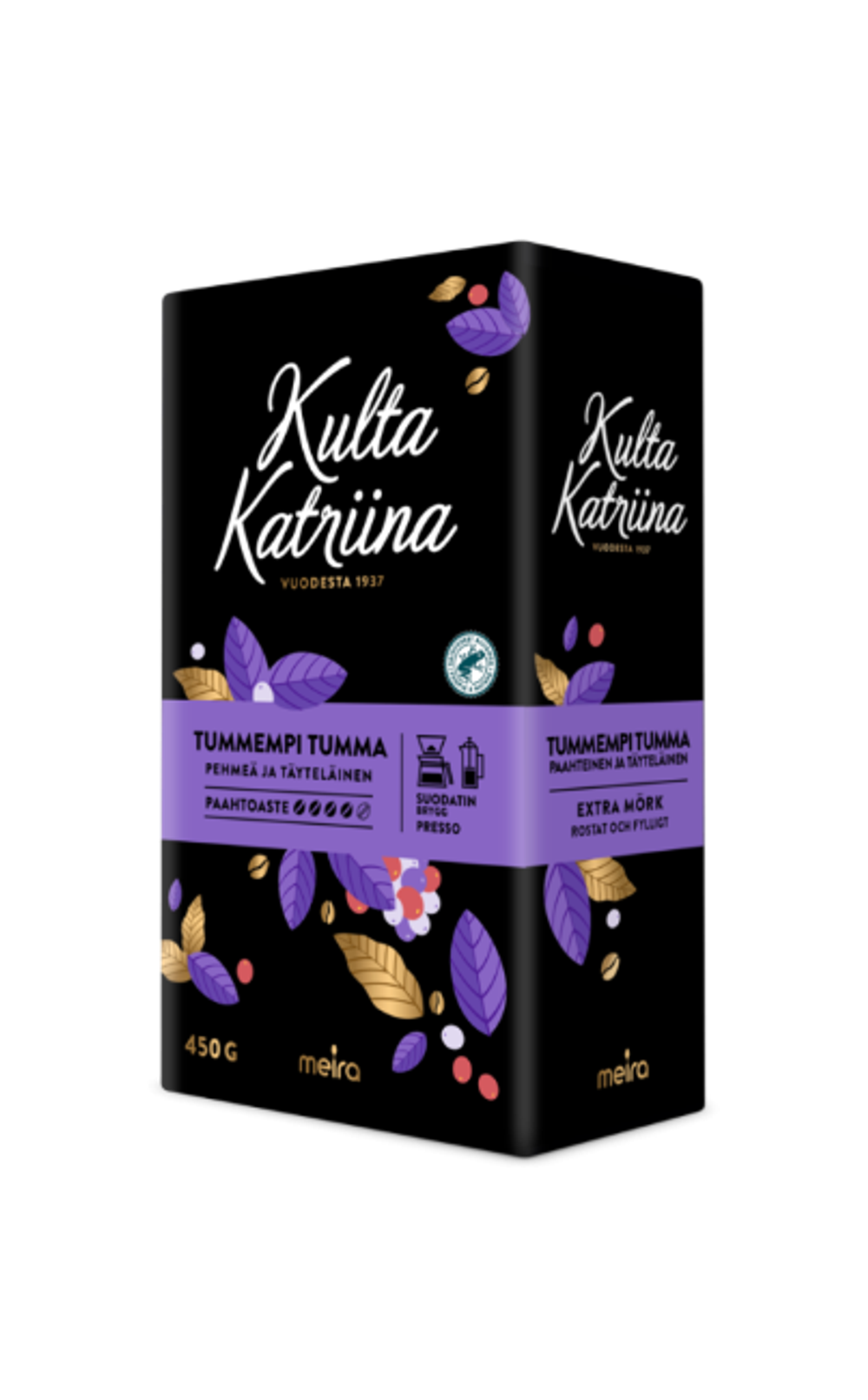 Кофе молотый очень темной обжарки 100% арабика Tumma Paahto TM Kulta Katriina, 500 г